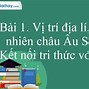 Lục Địa Châu Âu Tiếp Giáp Với