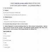 Tiếng Anh Lớp 6 Tập 1 Unit 6 A Closer Look 2 Worksheet Pdf